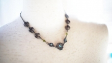 Antique rose necklace