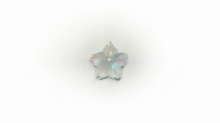 瑠璃の一輪桜・淡雪005(ダイクロガラス/マーブル)★ペンダント、ピアス・イヤリング、リングなどに仕立ててお届けします♪