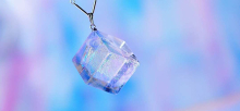 Sparkling crystal cube