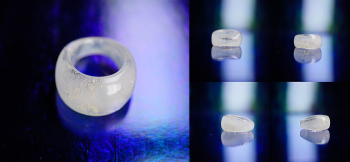 Silky snow ring 柔らかなふっくらとしたリングです。 ラフォルム ガラスジュエリー ガラスアクセサリー