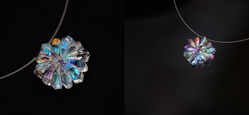 聖氷の花 美しい煌きと繊細なカットにより様々な表情を作り出します。 ラフォルム ガラスジュエリー ガラスアクセサリー