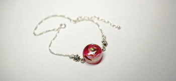 Charming memory Silver925製チェーンとチャーム付き。 ラフォルム ガラスジュエリー ガラスアクセサリー