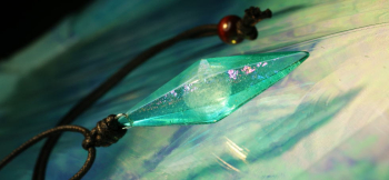 Dreamblue ～ Aquamarine Star ～ スタイリッシュな八面体。 ラフォルム ガラスジュエリー ガラスアクセサリー