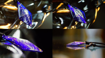 銀河百花繚乱 ～ Supergiant galaxy ～ 様々な表情をお楽しみいただける逸品。 ラフォルム ガラスジュエリー ガラスアクセサリー