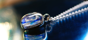 Galaxy ～ Mystic drop ～ 透明な銀河をガラスの中に閉じ込めました。 ラフォルム ガラスジュエリー ガラスアクセサリー