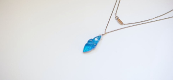 Healing blue flame ～ 癒しの青い炎 ～ 透明感のあるブルーが印象的です。 ラフォルム ガラスジュエリー ガラスアクセサリー