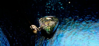 ラフォルム ガラスジュエリー ガラスアクセサリー Polarized light cosmic 木漏れ日や水面に反射して煌く眩さは、とても美しく心ときめきます。そんな美しさを小振りなペンダントに表現しました。
ギターピックタイプのエンブレムの素敵…