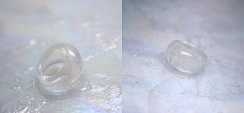Silky snow ringⅡ 世界にひとつのオーダーメード作品。 ラフォルム ガラスジュエリー ガラスアクセサリー