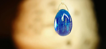 Sea Egg ～ 煌きの水面 ～ 海の煌きを閉じ込めた卵。 ラフォルム ガラスジュエリー ガラスアクセサリー