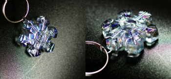 アポロンの煌き ～ Crystal of snow ～ グラデーションのレインボーラメの輝き。 ラフォルム ガラスジュエリー ガラスアクセサリー