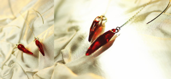 Fire arrowhead 片耳用としてもご愛用いただけます。 ラフォルム ガラスジュエリー ガラスアクセサリー