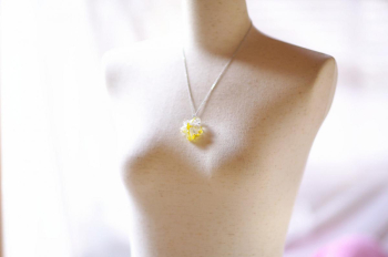 かんたん封入ペンダント / 瑠璃の一輪桜 ～ いのり ～ あなただけの桜を胸元に咲かせてみませんか? ラフォルム ガラスジュエリー ガラスアクセサリー