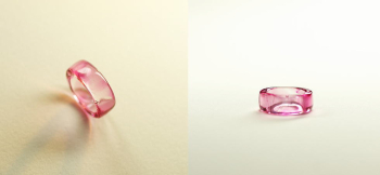 Pinky オーソドックスでシンプルなフォルムのピンキーリング。 ラフォルム ガラスジュエリー ガラスアクセサリー