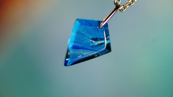 南国海の香りⅡ ～ アロマネックレス ～ ガラスの内部にアロマオイルを入れられる、アロマペンダント♪ ラフォルム ガラスジュエリー ガラスアクセサリー