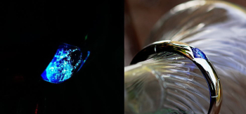 Holy ability トップ内部には優しく神秘的な光を放つ蓄光加工を施しています。 ラフォルム ガラスジュエリー ガラスアクセサリー