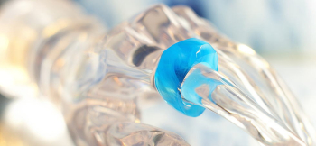 BLUE ICE RING ターコイズブルーやホワイトなどをマーブル加工しています。 ラフォルム ガラスジュエリー ガラスアクセサリー