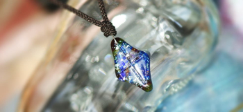 Several color jewel 鮮やかなブルーの色合いに、マーブルデザインと様々な美しいラメや銀箔の輝き。 ラフォルム ガラスジュエリー ガラスアクセサリー