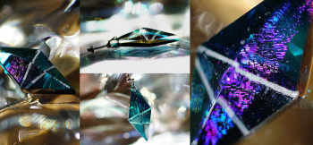 Parallelogram dream アクアマリンブルーをベースカラーに、ピラミッドのようなフォルムが美しい逸品。 ラフォルム ガラスジュエリー ガラスアクセサリー