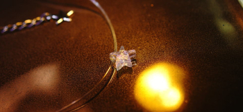 Dichroic petit star ダイクロ偏光ガラスが美しく輝きます。 ラフォルム ガラスジュエリー ガラスアクセサリー