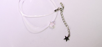 Dichroic petit star クリアーコード・アジャスター付き。 ラフォルム ガラスジュエリー ガラスアクセサリー