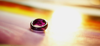 SUNSET VIOLET シンプルなフォルムのノーマルリングです。とても嵌め易い。 ラフォルム ガラスジュエリー ガラスアクセサリー