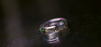 Engagement ring (From Y to A) 世界にひとつのオリジナルリング。各種煌きを施しております。 ラフォルム ガラスジュエリー ガラスアクセサリー