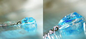 Blue sea breeze ～ 海辺の微風 ～ ブルー系の色合いをマーブル加工しています。 ラフォルム ガラスジュエリー ガラスアクセサリー