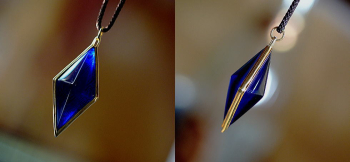 Collaborate Dreamblue ～ Yearning gem ～ Silver925素材にゴールドメッキを施したのオリジナル金属枠。 ラフォルム ガラスジュエリー ガラスアクセサリー