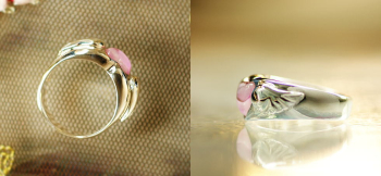 Endless Together ～ Charming heart ～ 細身ではめやすい形状です。 ラフォルム ガラスジュエリー ガラスアクセサリー