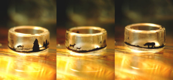 Ring of Nature 見る位置でいろいろな風景・世界観を表現しております。 ラフォルム ガラスジュエリー ガラスアクセサリー