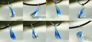 SHARP and ROUND QUARTZ 見る角度により全く表情を変えます。 ラフォルム ガラスジュエリー ガラスアクセサリー