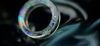 Dichroic princess crown ~ Rebirth ~ 美しい煌きを閉じ込めたガラスリング。 ラフォルム ガラスジュエリー ガラスアクセサリー