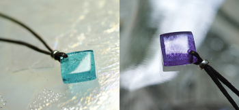 Simplicity shape ～ Memorial Lavender ～ 紫外線の強さによって色合いが変化する魅力的な「ネオラベンダー」。 ラフォルム ガラスジュエリー ガラスアクセサリー