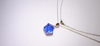 Facet blue star ライトスカイブルーの爽やかな色合い。 ラフォルム ガラスジュエリー ガラスアクセサリー