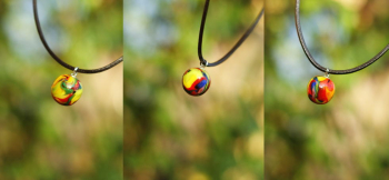 Colorful Earth 見る角度により表情が違います。 ラフォルム ガラスジュエリー ガラスアクセサリー