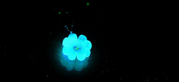 Morning mist clover 美しく神秘的な蓄光の光。 ラフォルム ガラスジュエリー ガラスアクセサリー