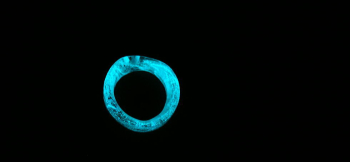 涼華 ~ 巡る季節の中で ~ ターコイズブルーの蓄光の輝きが神秘的です。 ラフォルム ガラスジュエリー ガラスアクセサリー