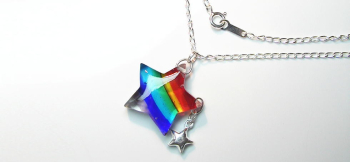 Rainbow Starlight Festival カラフルで可愛らしい作品です。 ラフォルム ガラスジュエリー ガラスアクセサリー