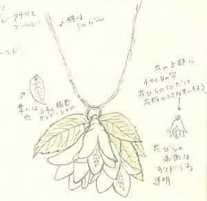 花の鈴 ラフォルム ガラスジュエリー ガラスアクセサリー
