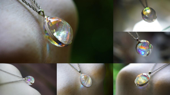 Indescribable beauty 無限に変化する煌きを内包した世界にひとつのオリジナルペンダントトップ。 ラフォルム ガラスジュエリー ガラスアクセサリー