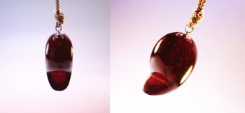 Winered of Spirit 下方のカット部分に拘りを持ってお作りしています。色合いがとても魅力的です。 ラフォルム ガラスジュエリー ガラスアクセサリー