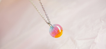 春夢の中で ～ 大切な想い ～ 暖かくかわいらしい色合い。 ラフォルム ガラスジュエリー ガラスアクセサリー