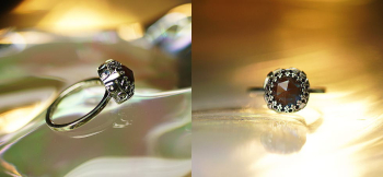 Antique lily ring お手持ちのペンダントトップをリングにリメイク。 ラフォルム ガラスジュエリー ガラスアクセサリー