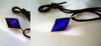 Collaborate Dreamblue ～ Beyond the future ～ 見る角度によって、また表裏違う煌きをお楽しみください。 ラフォルム ガラスジュエリー ガラスアクセサリー