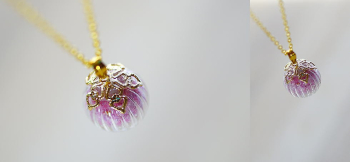 Adorable VANILA 花びらのようなかわいらしい金具付き。 ラフォルム ガラスジュエリー ガラスアクセサリー