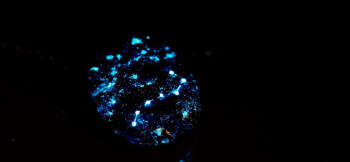 あの日の夜空 ～ Under the sparkling star ～ 煌く星々。星座「北斗七星」の蓄光加工。 ラフォルム ガラスジュエリー ガラスアクセサリー