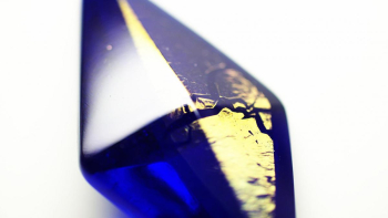 Roundish Dreamblue 表裏のラメの煌き。 ラフォルム ガラスジュエリー ガラスアクセサリー