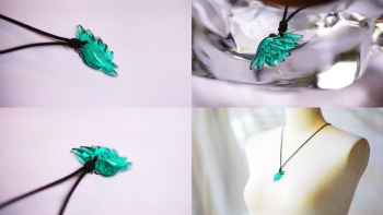 Wing of Aquamarine 存在感のある逸品をぜひ末永くお楽しみいただければ幸いです。 ラフォルム ガラスジュエリー ガラスアクセサリー