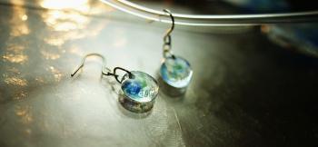 ラフォルム ガラスジュエリー ガラスアクセサリー 渦潮 ～ 愛唄 / ピアス ～ <a href="/products/detail.php?product_id=1123">『渦潮 ～ 愛唄 / ネックレス ～』</a>と同様のイメージのピアスで…