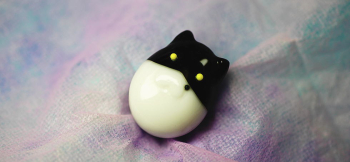 ほほえみの思い出 丸みのあるかわいらしいメモリアルオブジェです。 ラフォルム ガラスジュエリー ガラスアクセサリー